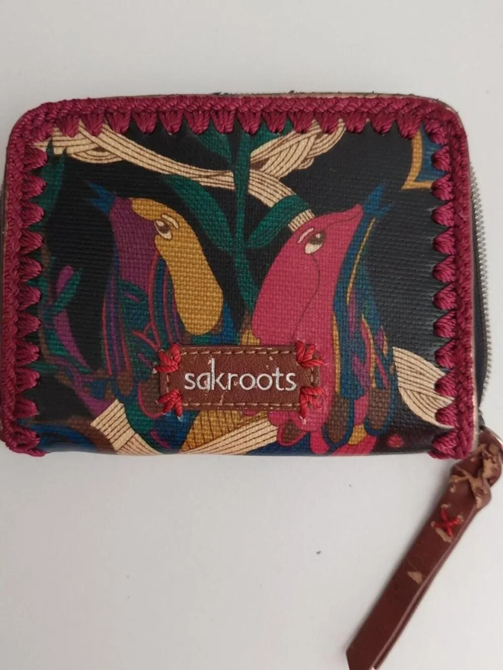 Sakroots multi coloured wallet bird peace #boho #floral